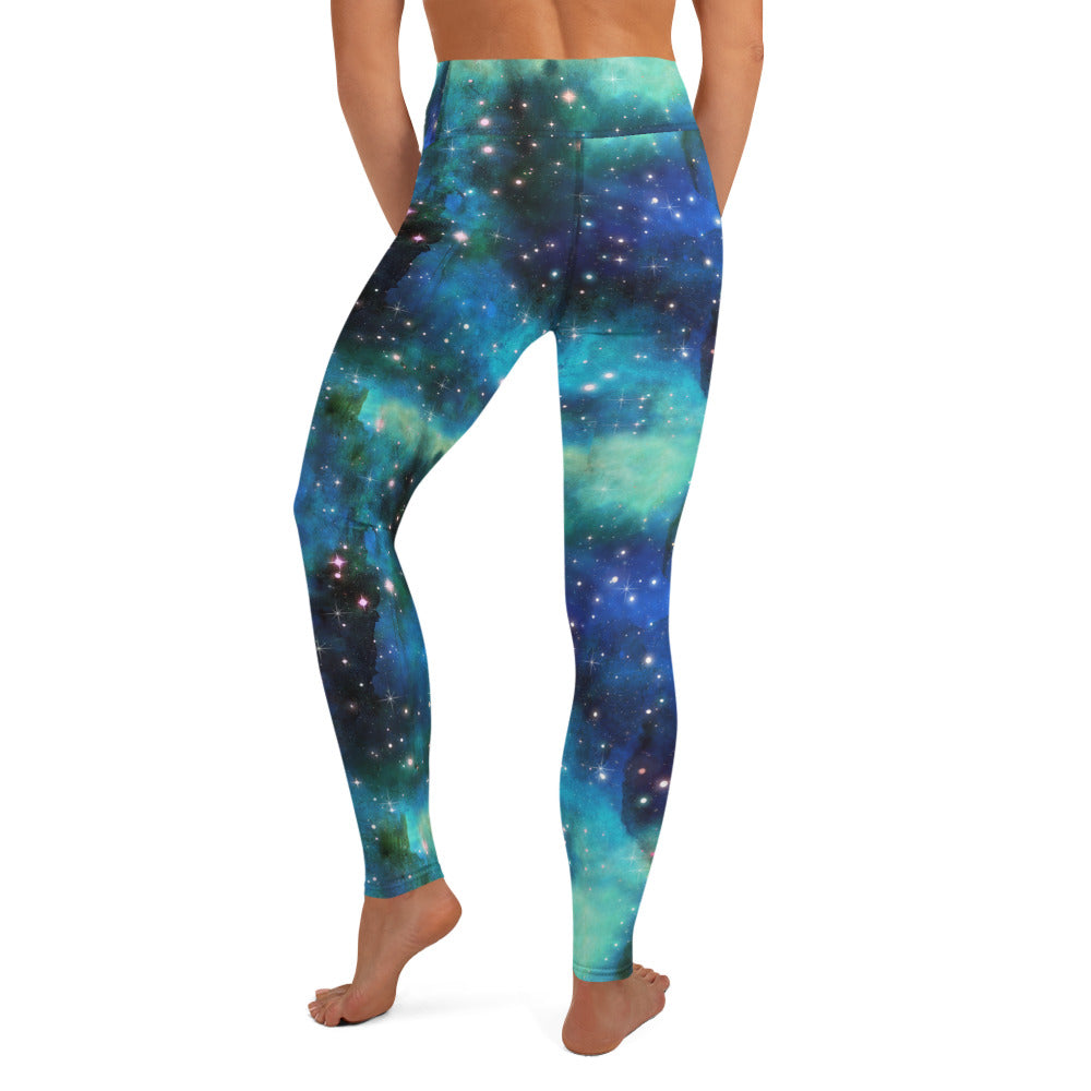 Blue Galaxy Yoga Leggings