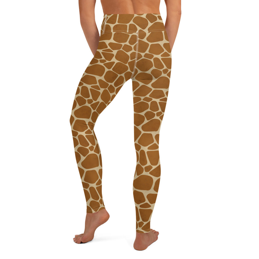 Giraffe Skin Print Yoga Leggings