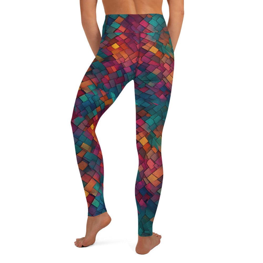 Colorful Geometric Pattern Yoga Leggings