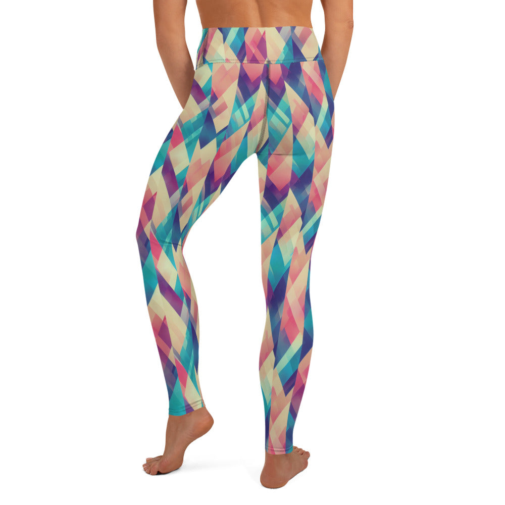 Colorful Geometric Pattern Yoga Leggings