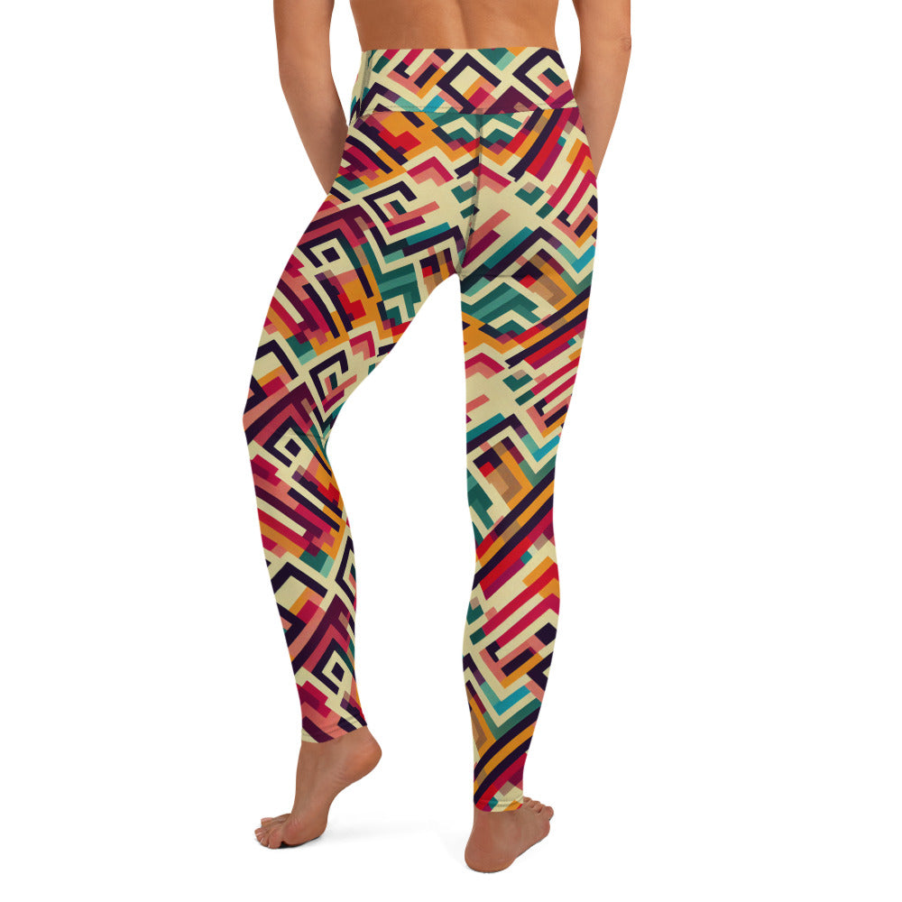 Modern Geometric Pattern Yoga Leggings