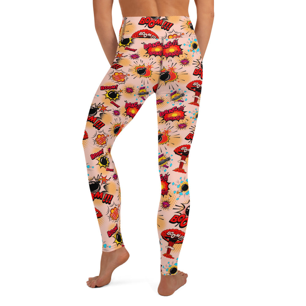 Boom Boom Comic Book Yoga Leggings