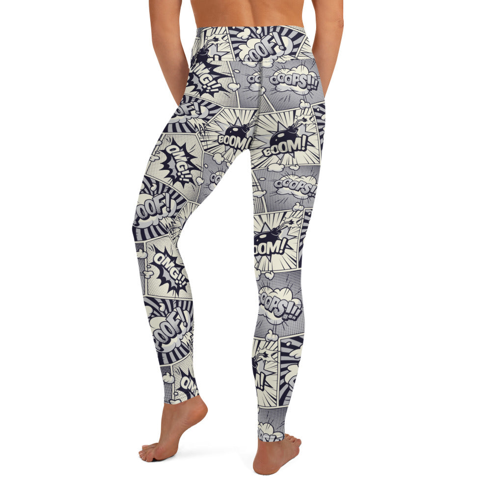 OMG Comic Book Yoga Leggings