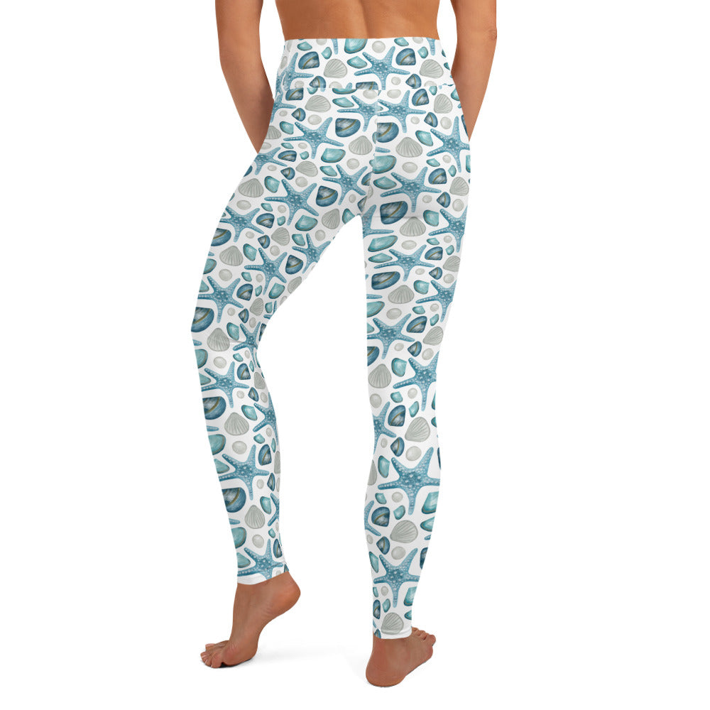 Star Fish Tropical Vibes Printed Yoga Leggings