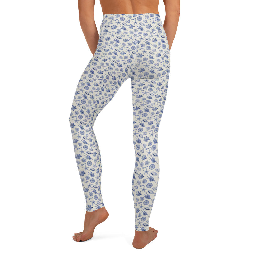 Sea Shell Printed Yoga Leggings