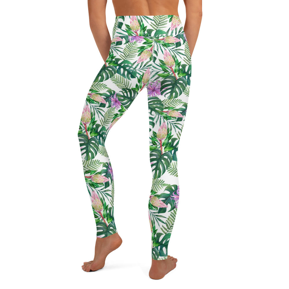 Tropical Floral Printed Yoga Leggings