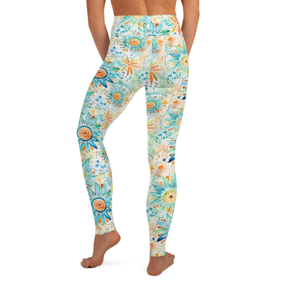 Flower Flash Printed Yoga Leggings