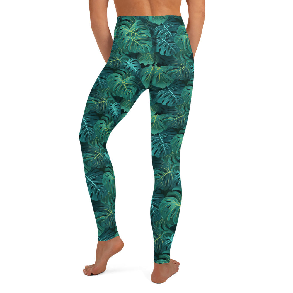 Tropical Foliage Yoga Leggings