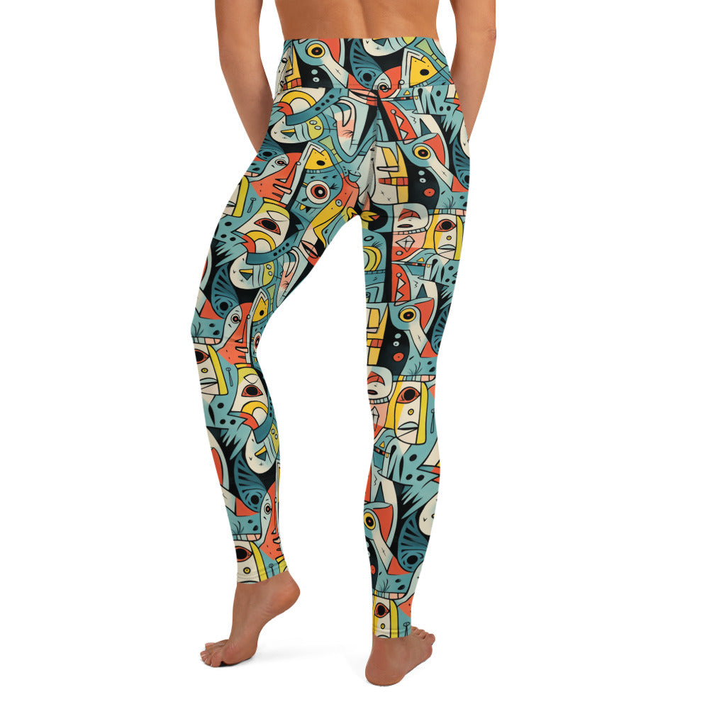 Pop Art Geometric Printed Yoga Leggings