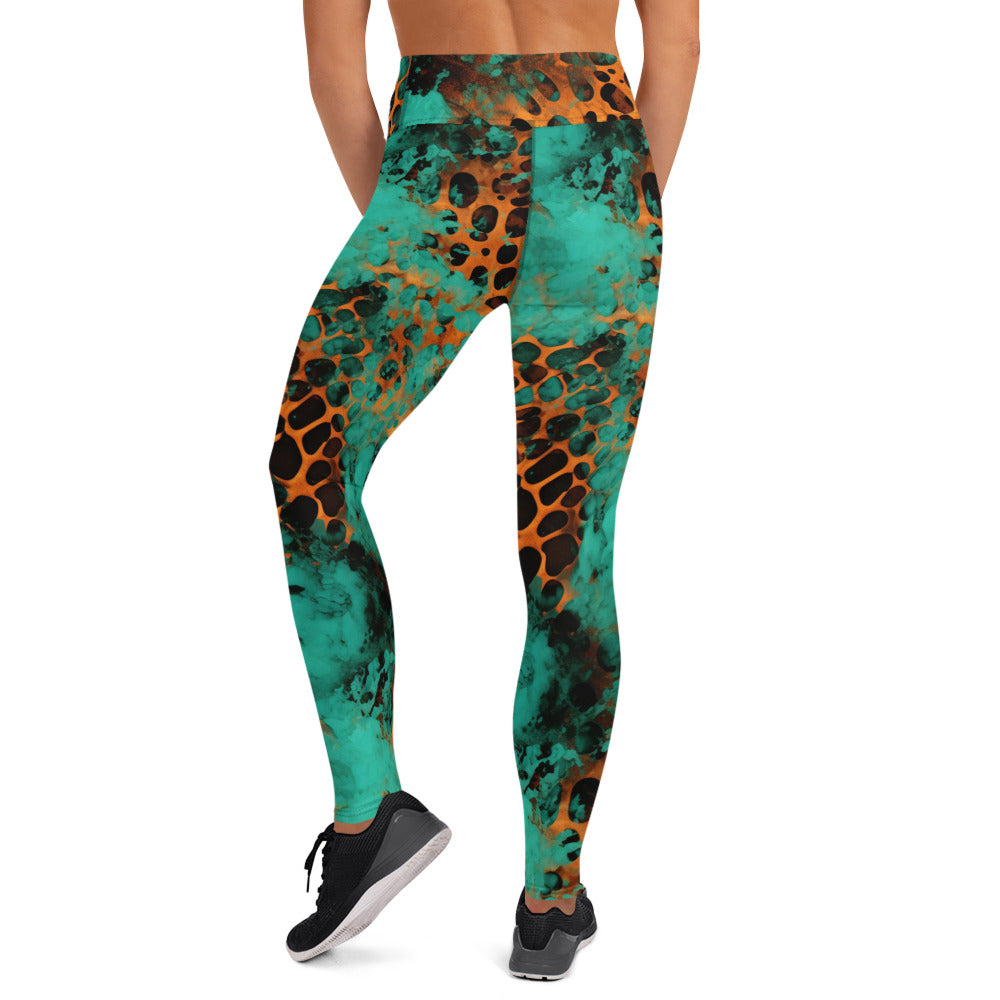 Rustic Leopard Print Yoga Leggings