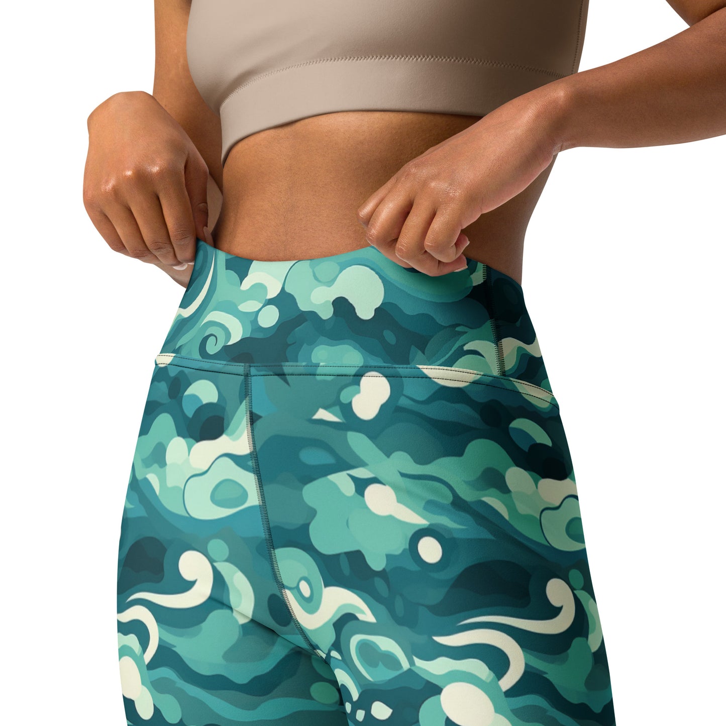 Ocean Waves Yoga Leggings