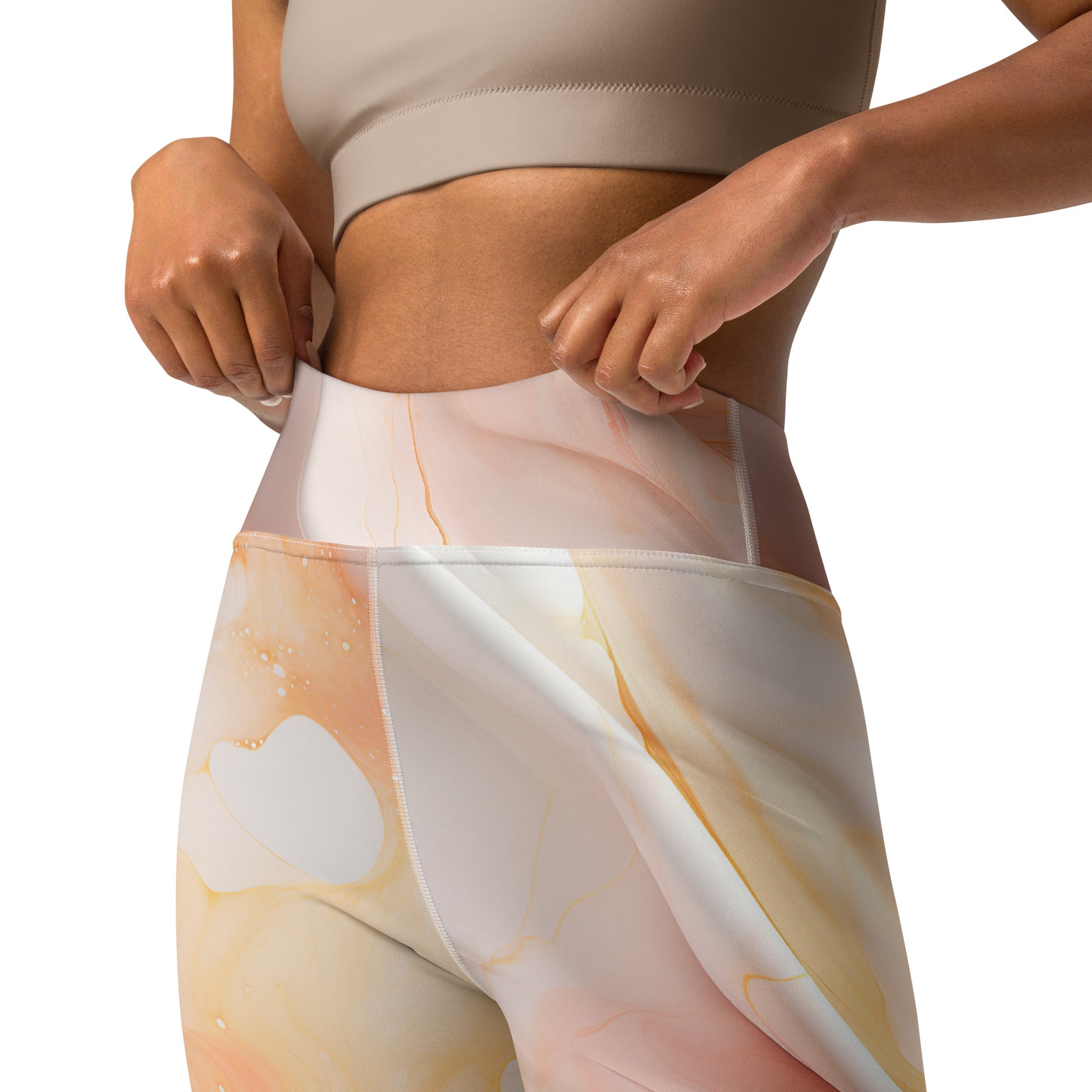 Pink Marble Yoga Leggings