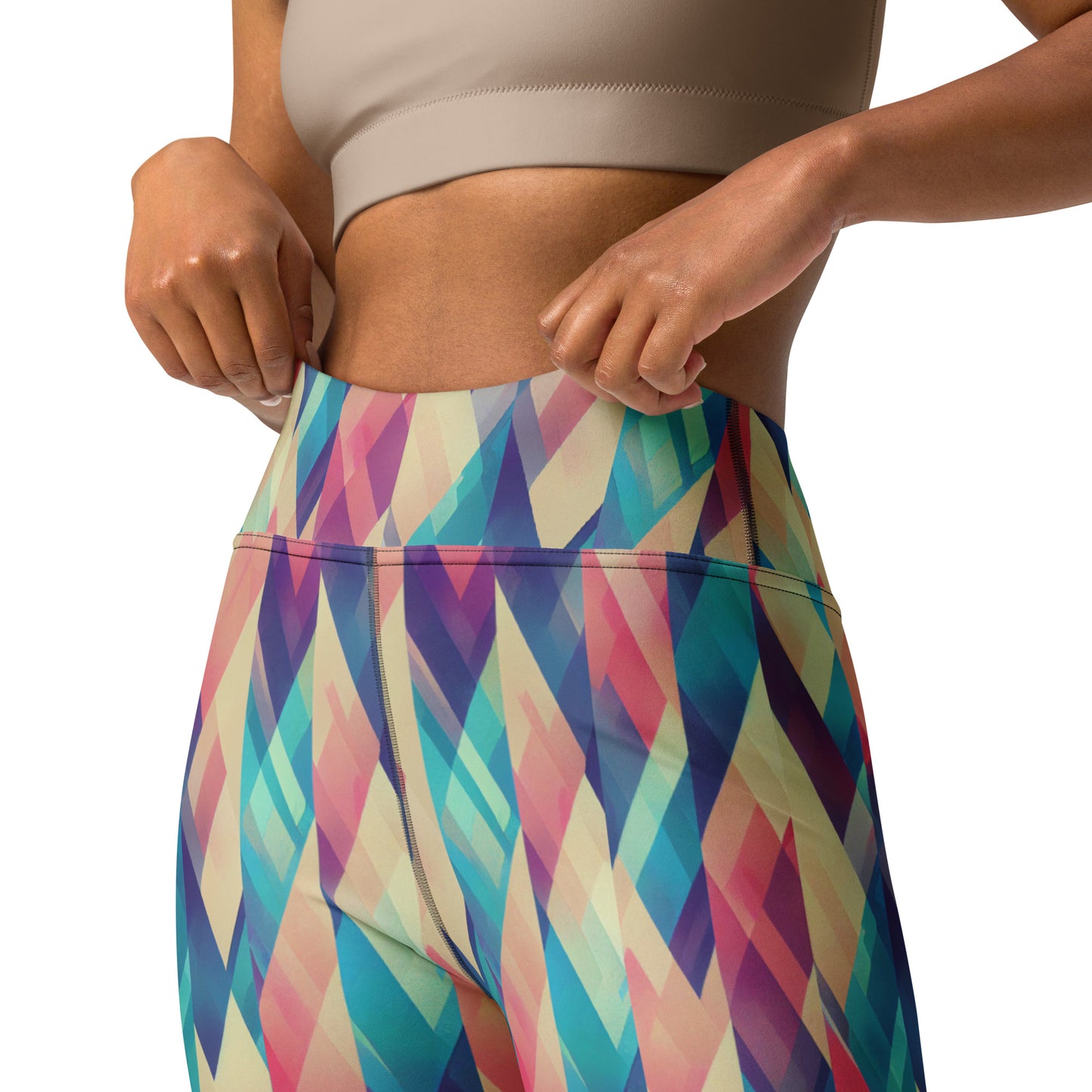 Colorful Geometric Pattern Yoga Leggings