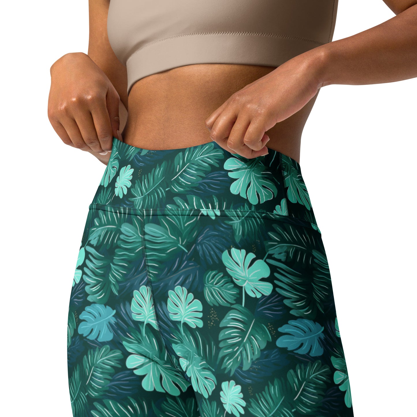 Tropical Greens Yoga Leggings