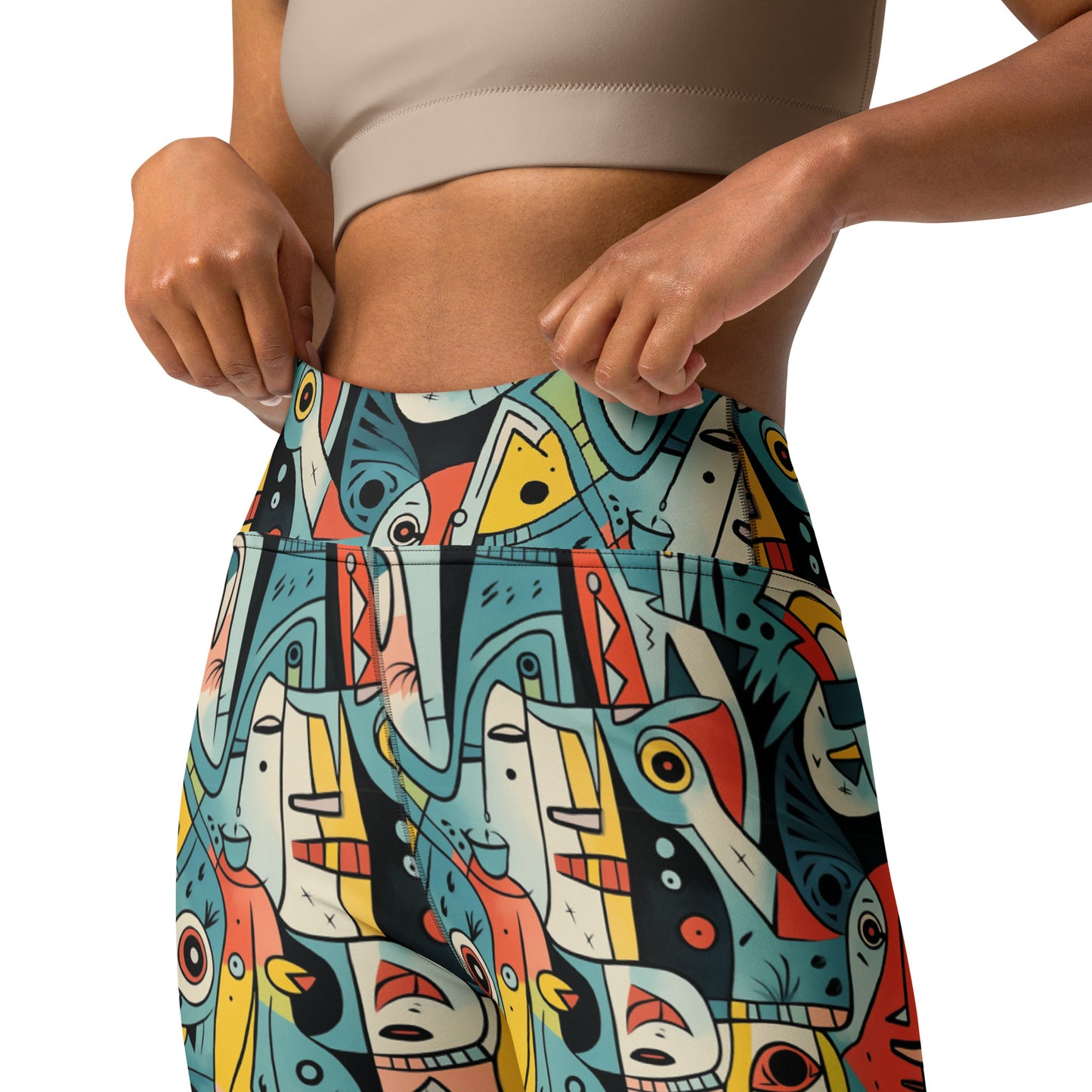 Pop Art Geometric Printed Yoga Leggings