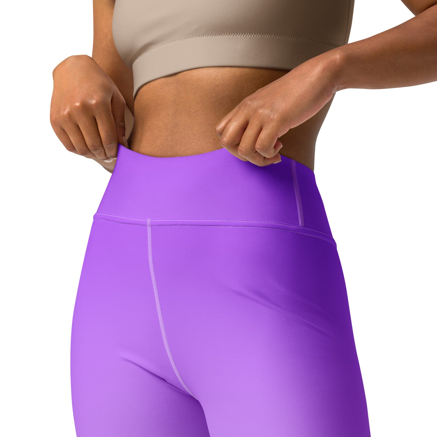 Ombre Purple to White Yoga Leggings