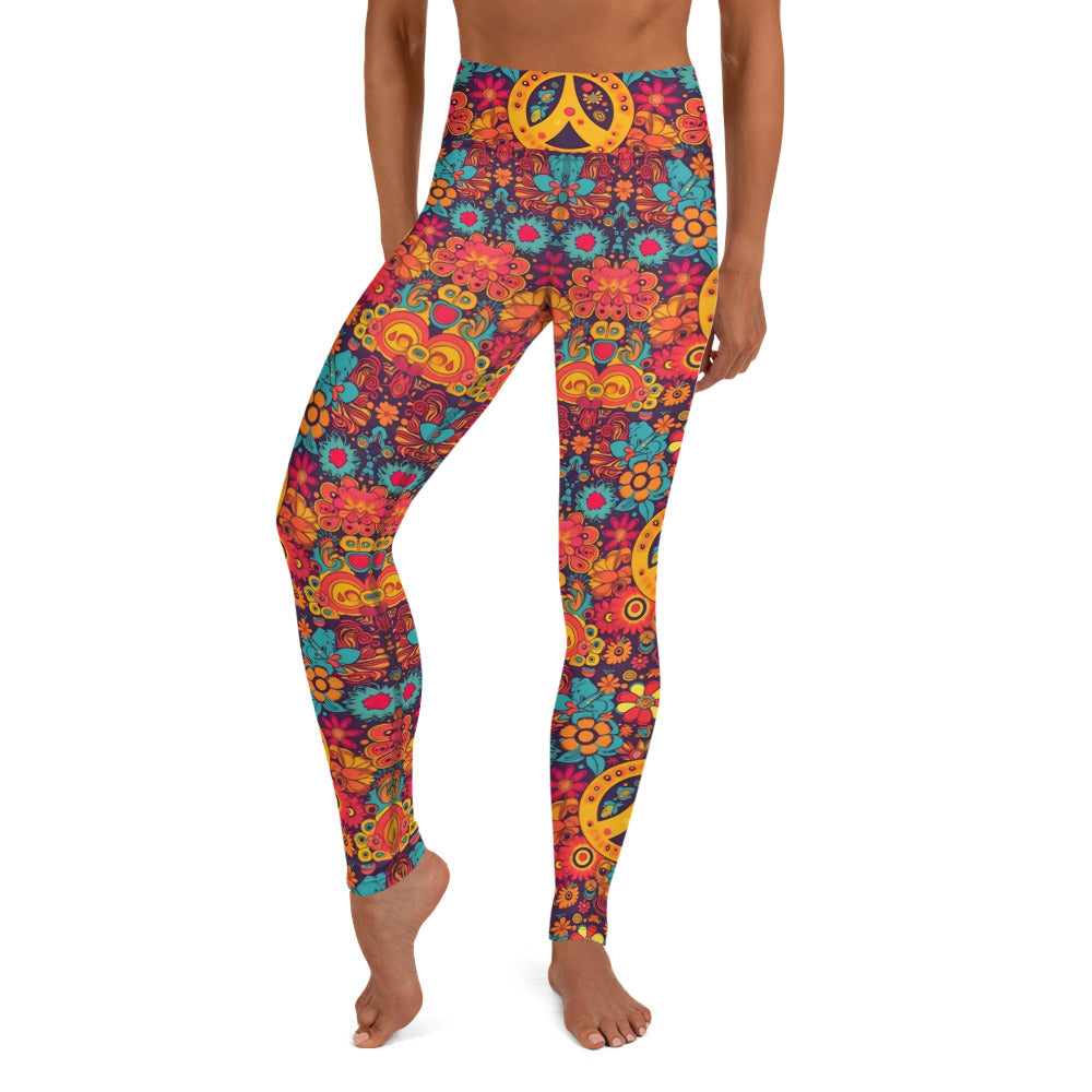 Peace & Be Hippie Yoga Leggings