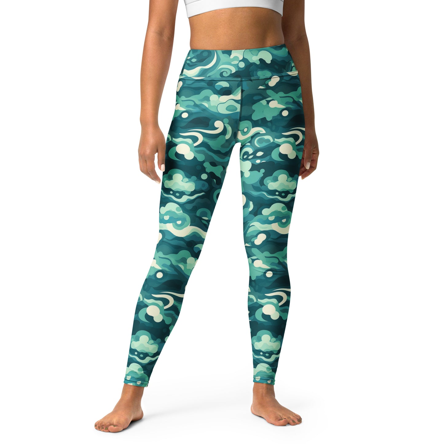 Ocean Waves Yoga Leggings