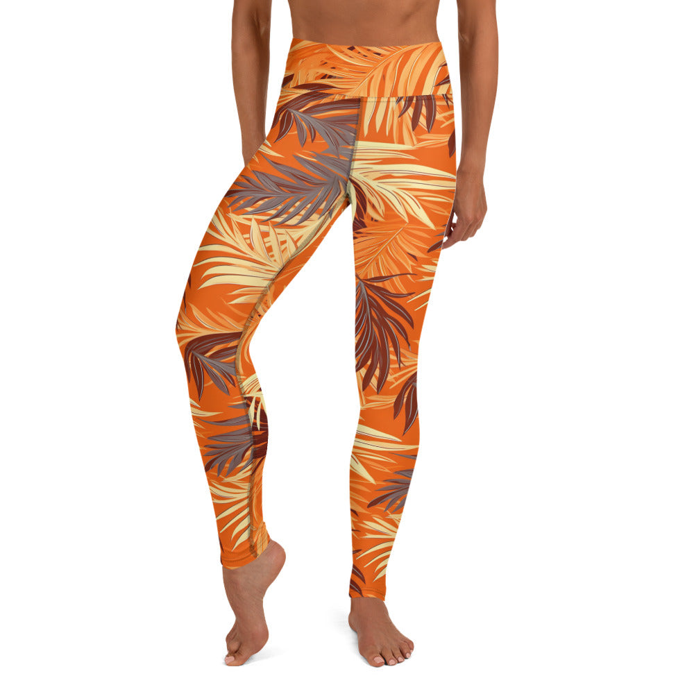 Sunny Palm Paradise Yoga Leggings