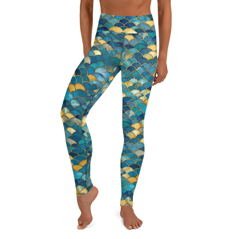 Fish Scale Pattern Yoga Leggings