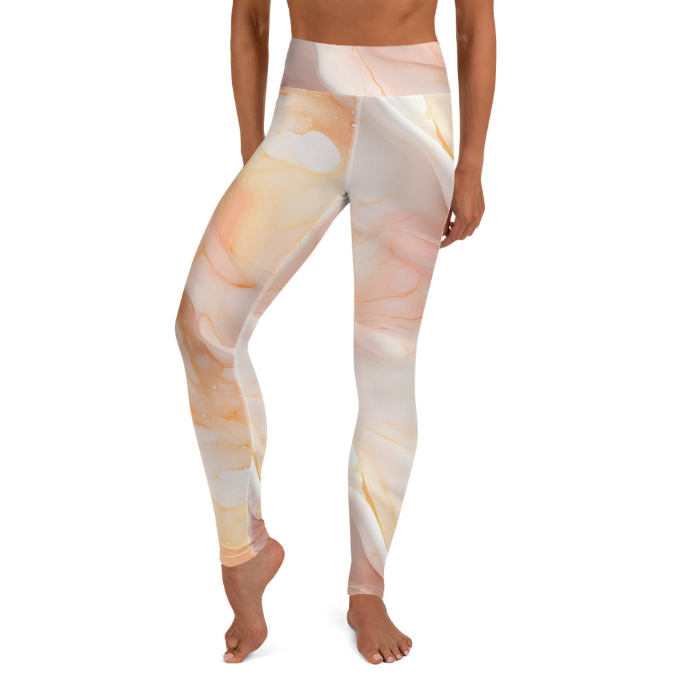 Pink Marble Yoga Leggings