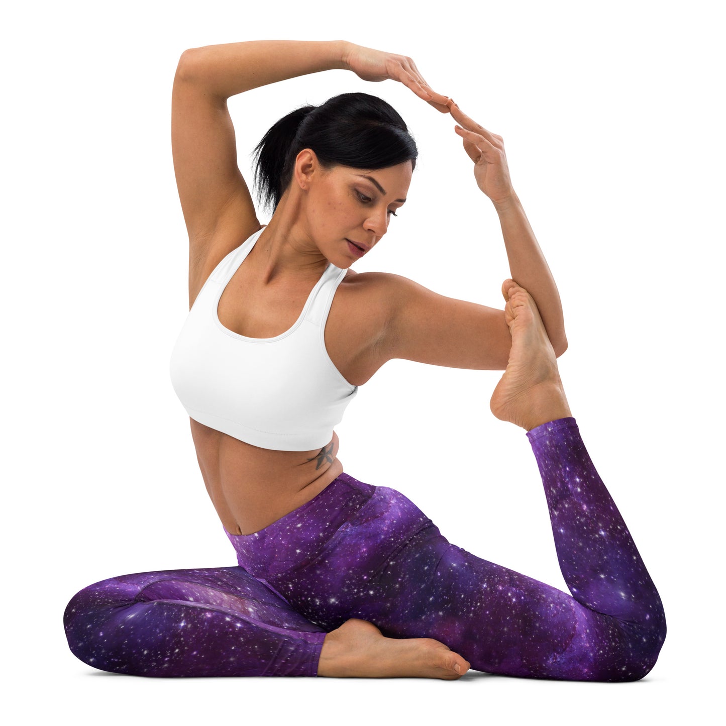 Purple Galaxy Shades Yoga Leggings