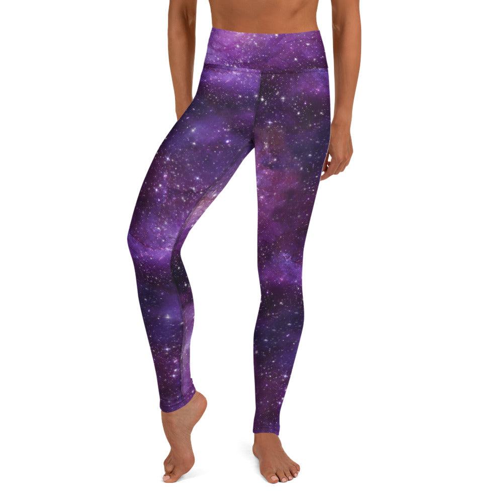 Purple Galaxy Shades Yoga Leggings