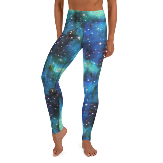 Blue Galaxy Yoga Leggings