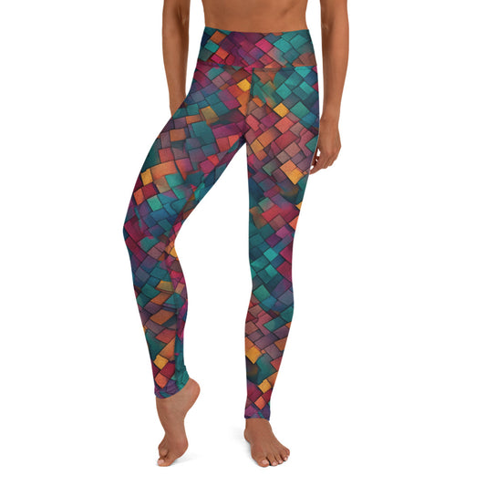 Colorful Geometric Pattern Yoga Leggings