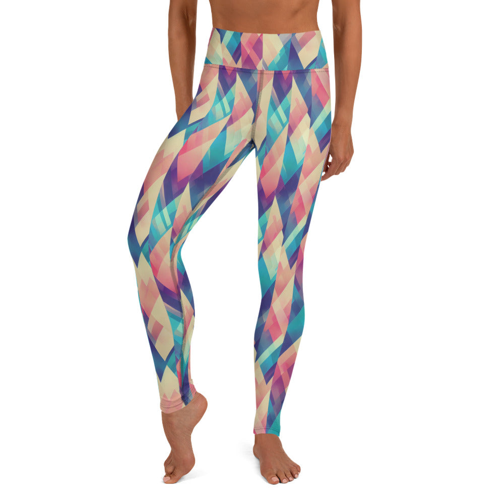 Colorful Geometric Pattern Yoga Leggings