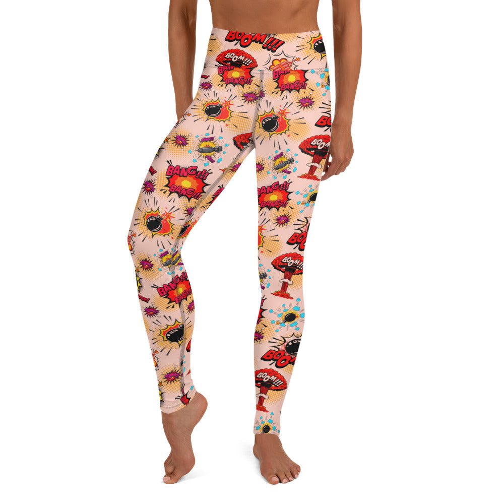 Boom Boom Comic Book Yoga Leggings