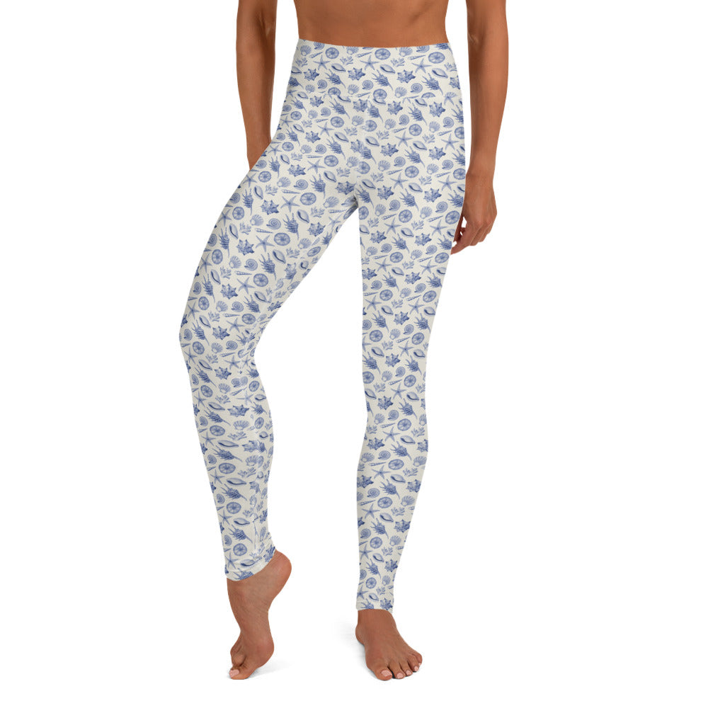 Sea Shell Printed Yoga Leggings