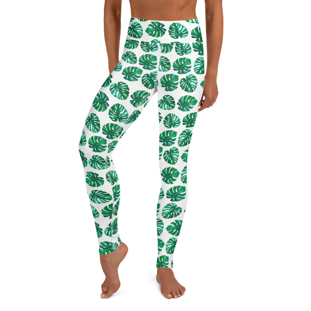 Tropical Foliage Printed Yoga Leggings