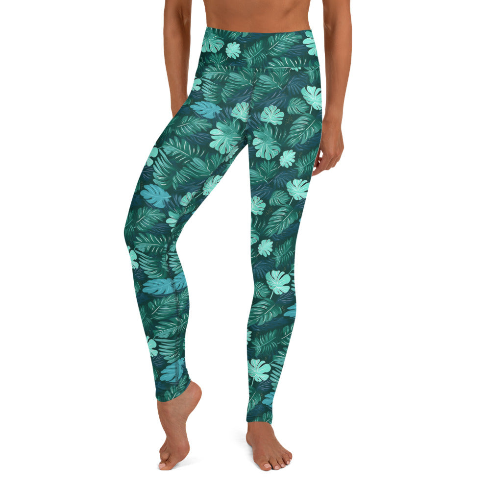 Tropical Greens Yoga Leggings