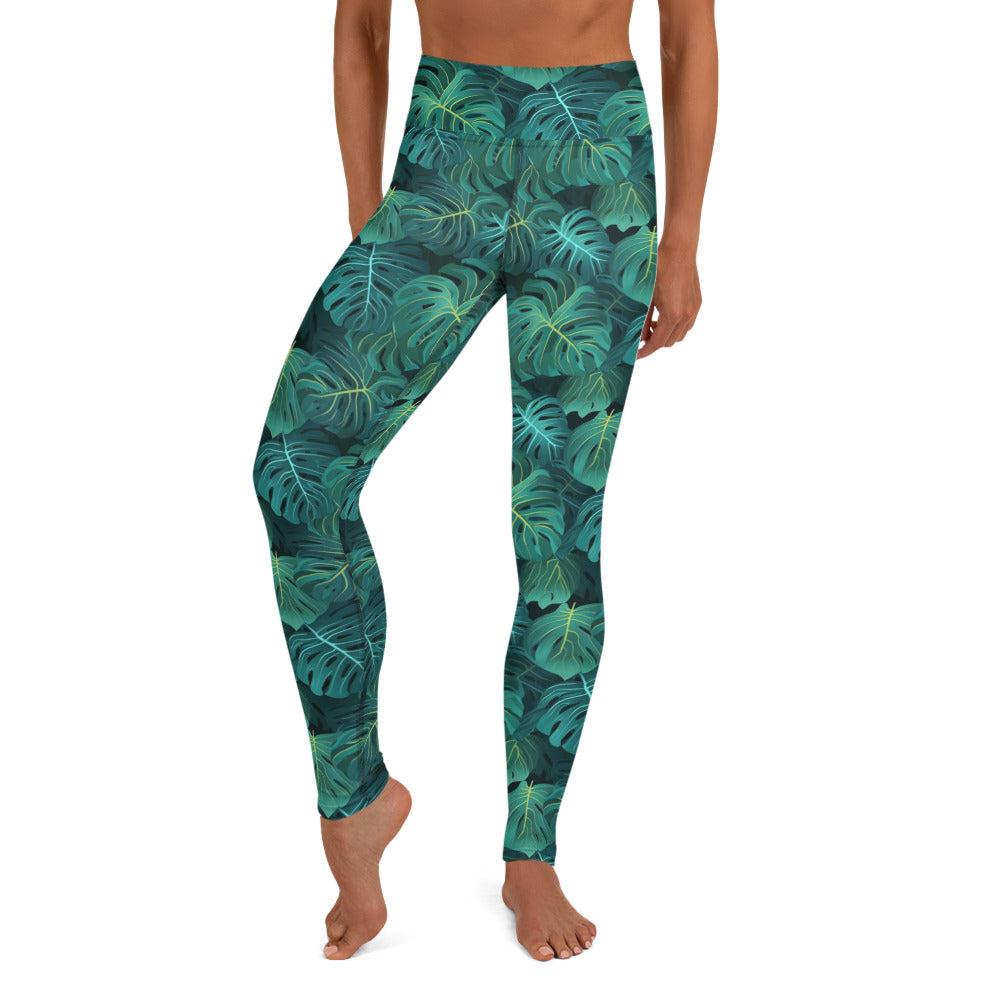 Tropical Foliage Yoga Leggings