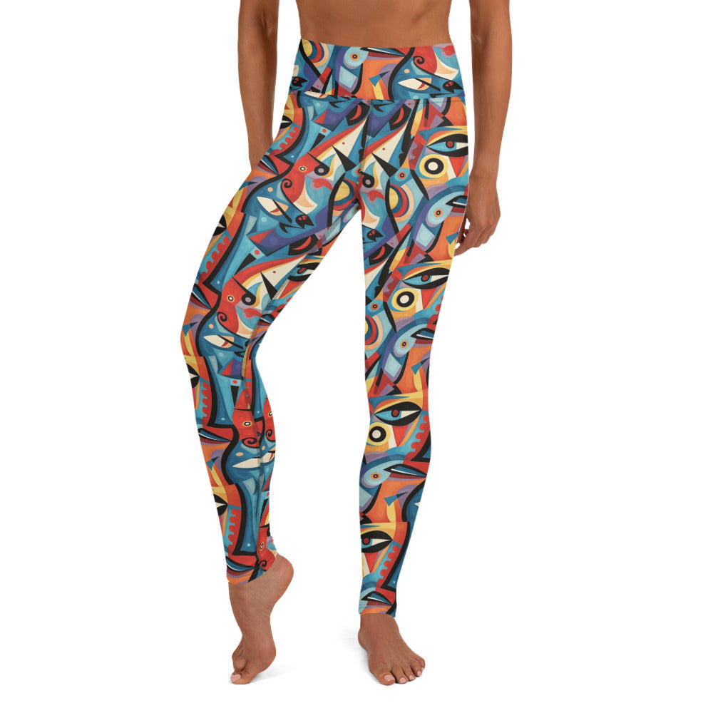 Pop Culture Geometric Pattern Yoga Leggings