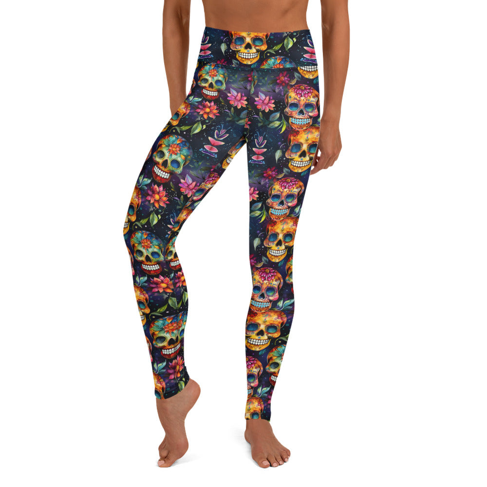 Sugar Skulls Yoga Leggings