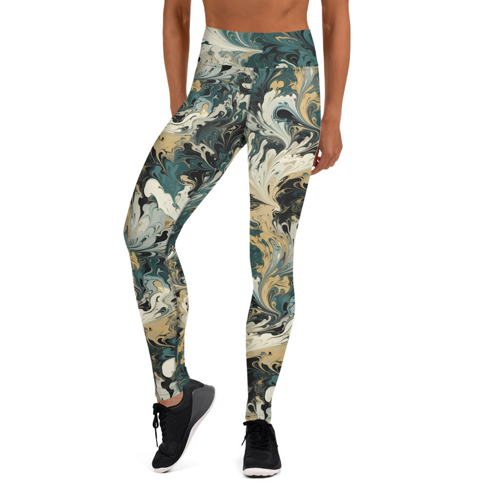 Liquid Abstract Art Printed Yoga Leggings