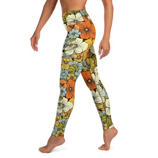 Groovy Spring Flowers Yoga Leggings