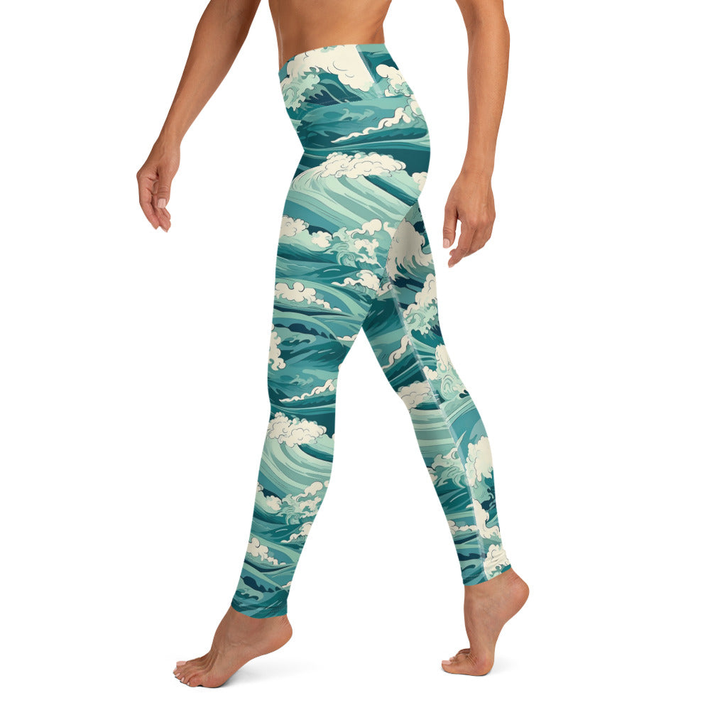 Waves Are Calling Me Yoga Leggings