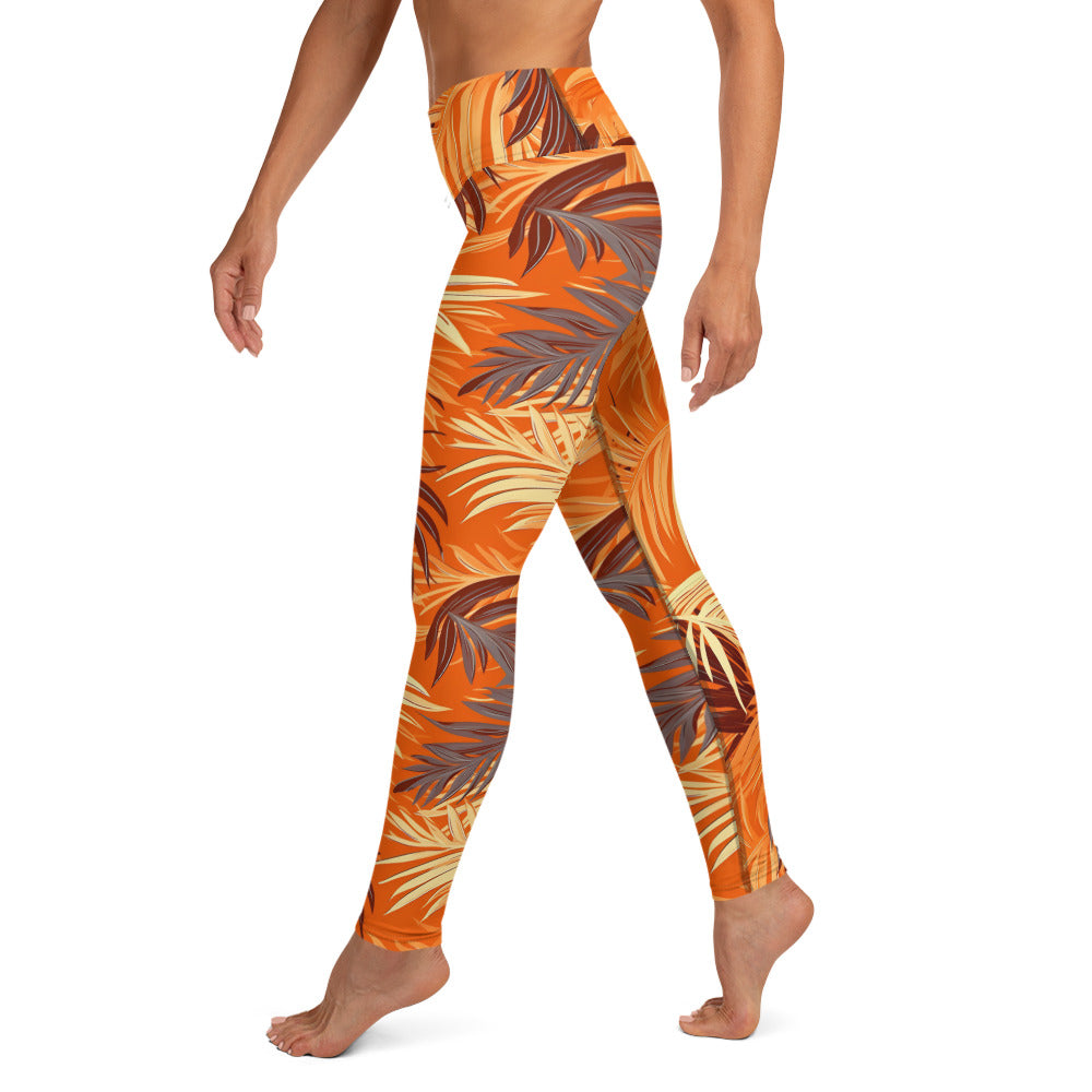 Sunny Palm Paradise Yoga Leggings