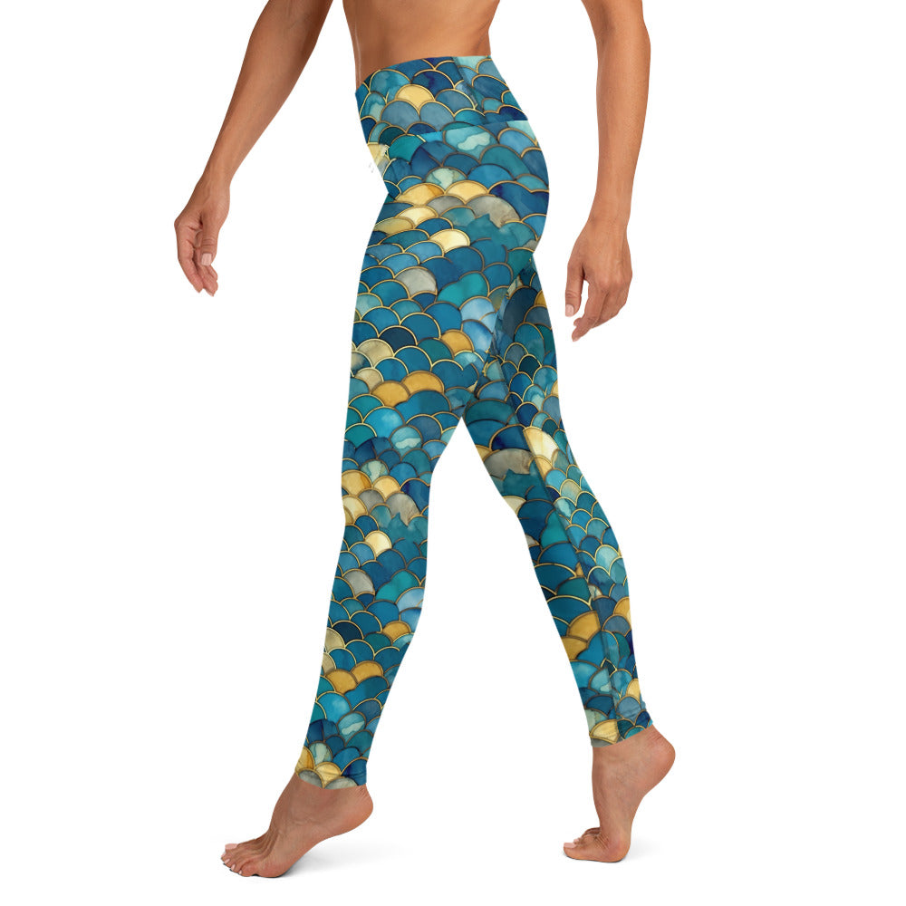 Fish Scale Pattern Yoga Leggings