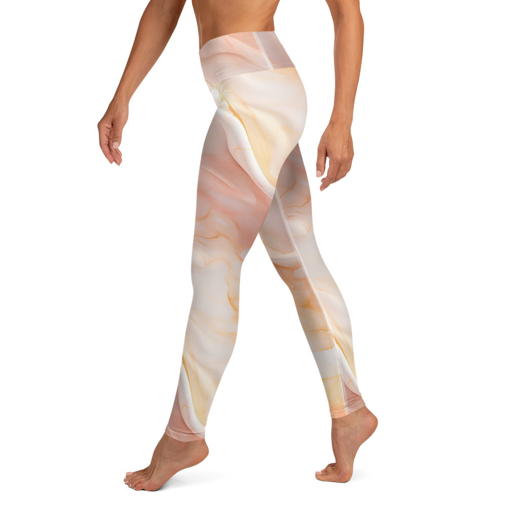 Pink Marble Yoga Leggings