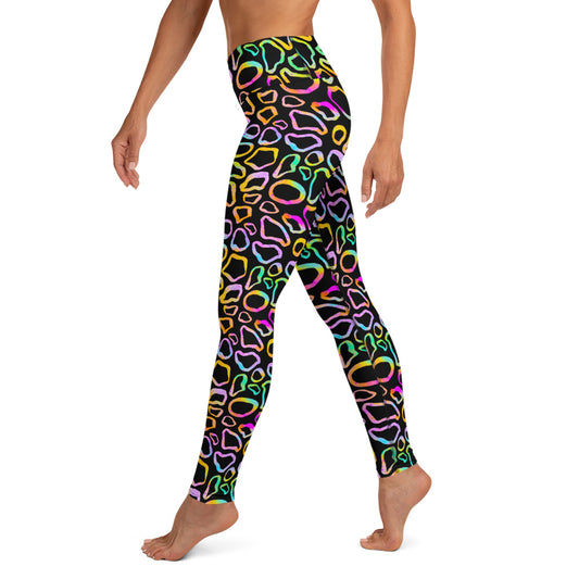 Leopard Colorful Animal Print Yoga Leggings