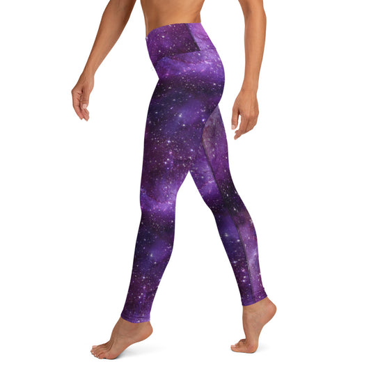 Purple Galaxy Shades Yoga Leggings