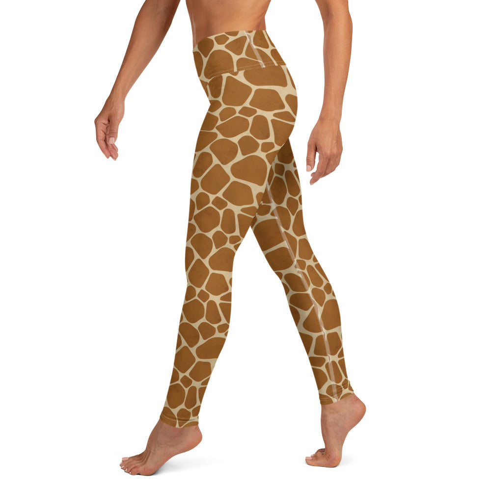 Giraffe Skin Print Yoga Leggings