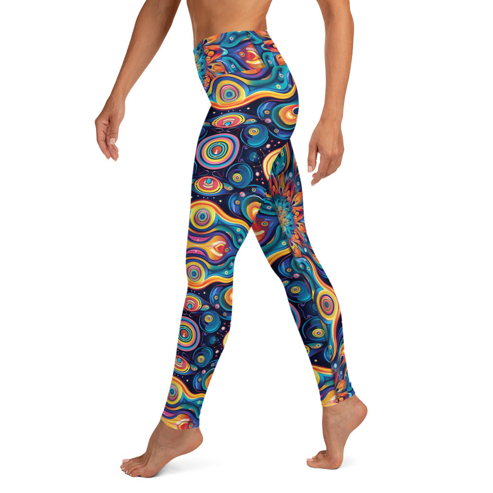 Psychedelic Illusion Pattern Yoga Leggings