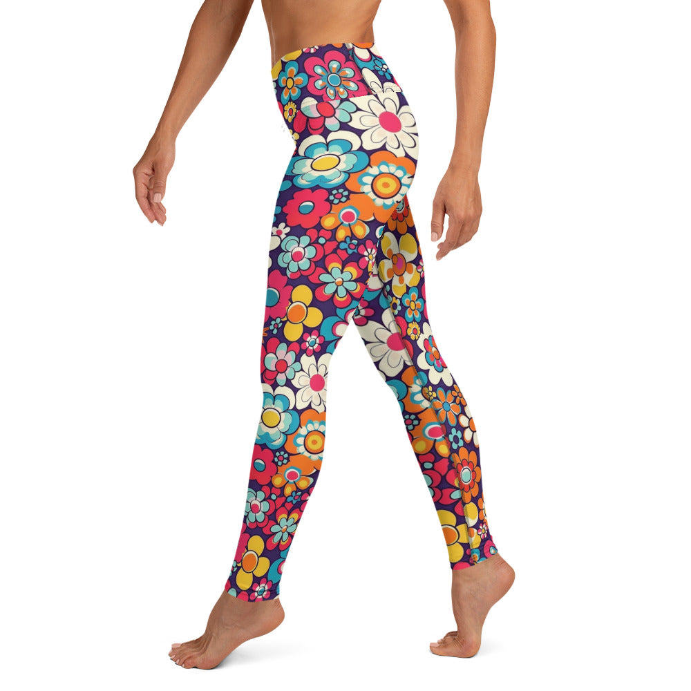 Floral Spring Vibes Yoga Leggings