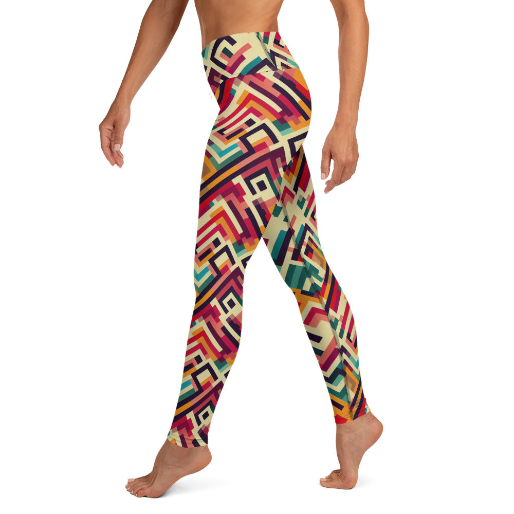 Modern Geometric Pattern Yoga Leggings