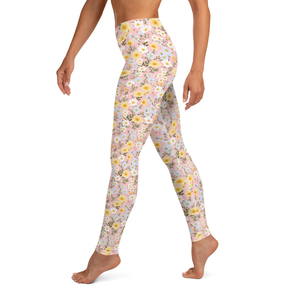 Spring Floral Bloom Printed Yoga Leggings